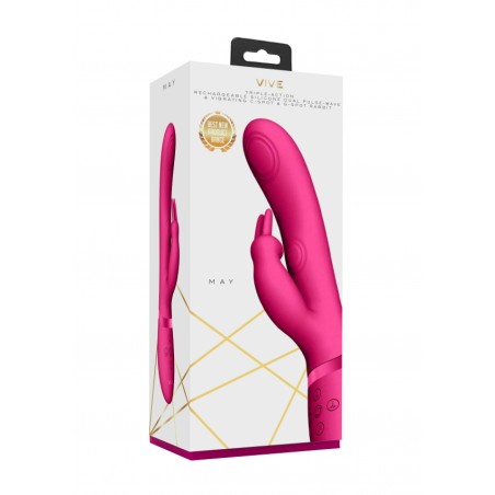 MAY | Dual Pulse-Wave & Vibrating C-spot & G-Spot Rabbit | Pink