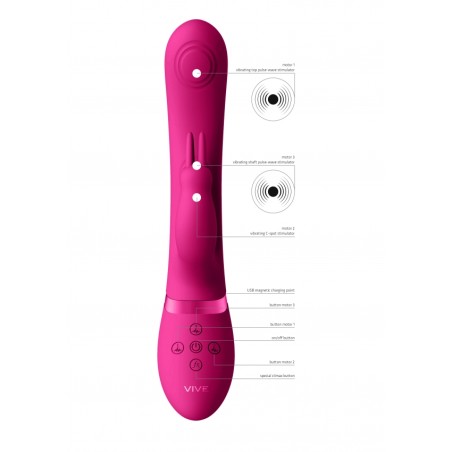 MAY | Dual Pulse-Wave & Vibrating C-spot & G-Spot Rabbit | Pink