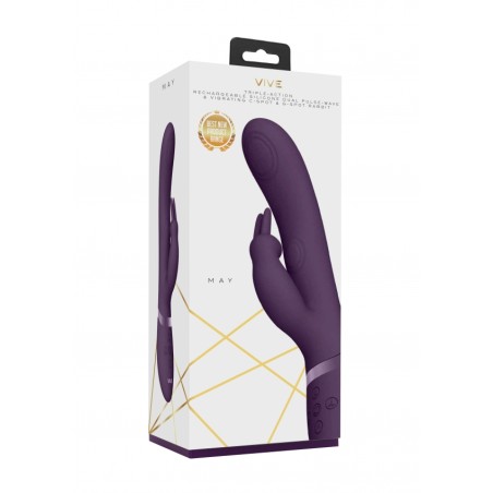 MAY | Purple | Dual Pulse-Wave & Vibrating C-spot & G-Spot Rabbit