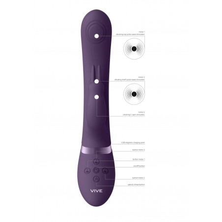 MAY | Purple | Dual Pulse-Wave & Vibrating C-spot & G-Spot Rabbit