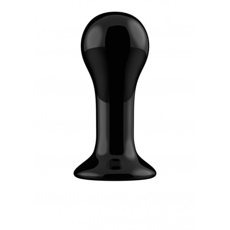 Globy | Glass Vibrator with Suction Cup and Remote | 10 Speed Rechargeable | Black