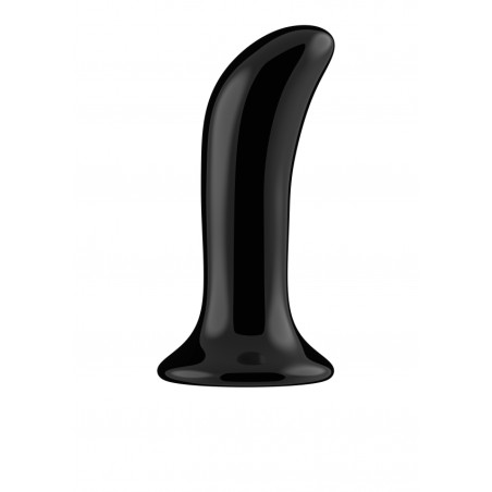 Prickly | Glass Vibrator with Suction Cup and Remote | 10 Speed Rechargeable | Black