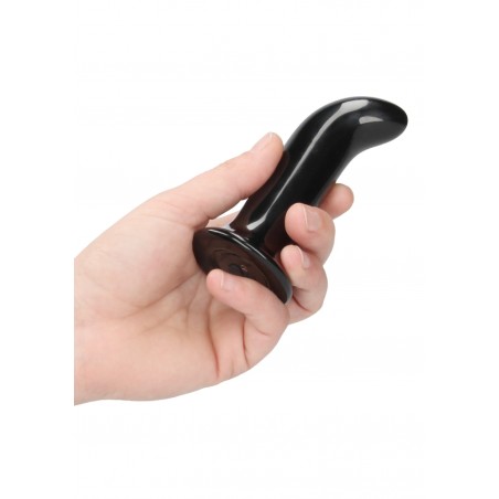 Prickly | Glass Vibrator with Suction Cup and Remote | 10 Speed Rechargeable | Black