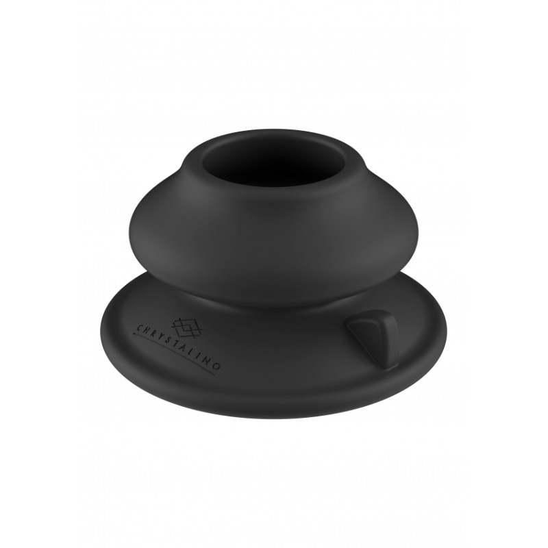 Rimly | Glass Vibrator with Suction Cup and Remote | 10 Speed Rechargeable | Black