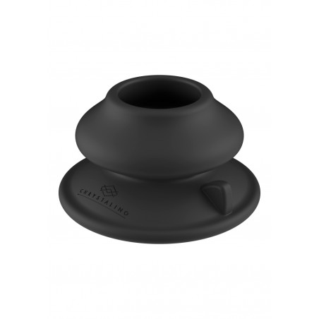 Rimly | Glass Vibrator with Suction Cup and Remote | 10 Speed Rechargeable | Black
