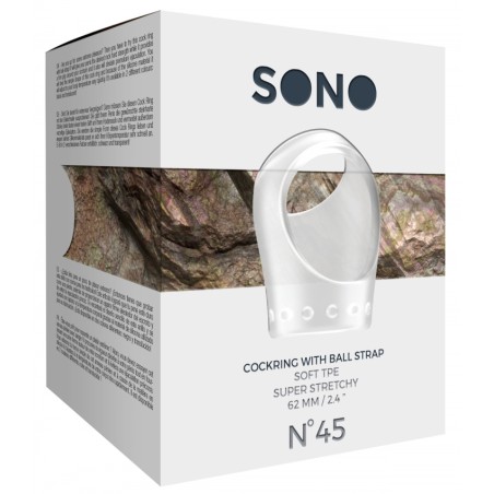 Sono | No.45 - Cockring with Ball Strap | Translucent