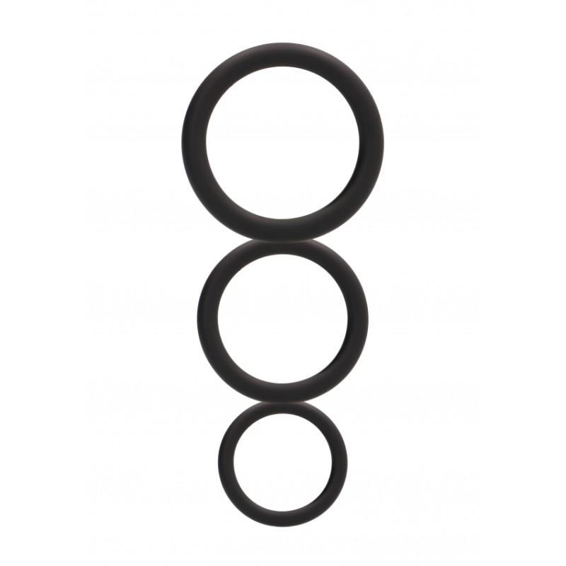 Shots | Δαχτυλίδια Πέους | Round Cock Ring Set | Black