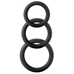 Shots | Σετ x3 - Δαχτυλίδια Πέους | Twiddle Rings - 3 Sizes | Black