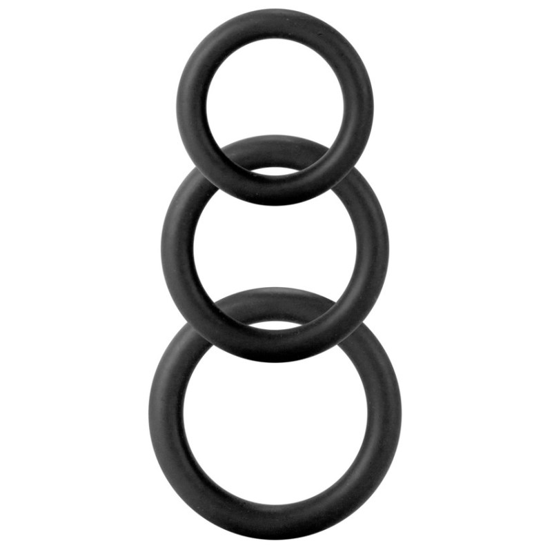 Shots | Σετ x3 - Δαχτυλίδια Πέους | Twiddle Rings - 3 Sizes | Black
