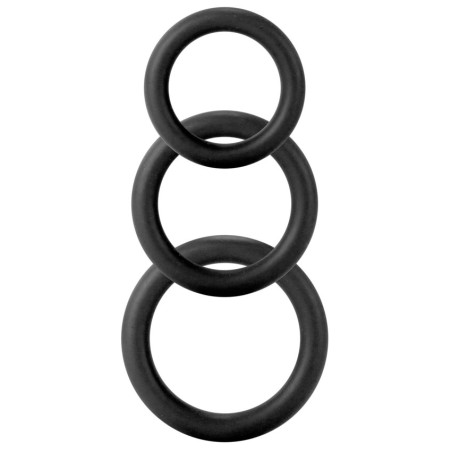 Shots | Σετ x3 - Δαχτυλίδια Πέους | Twiddle Rings - 3 Sizes | Black