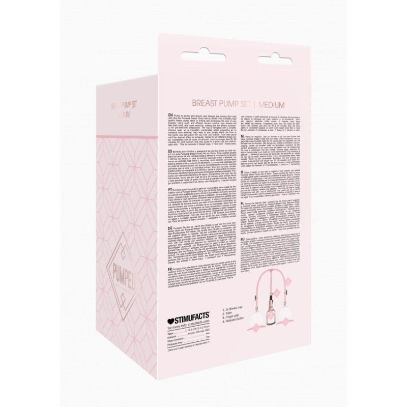 Pumped Breast Pump Set Medium - Rose Gold