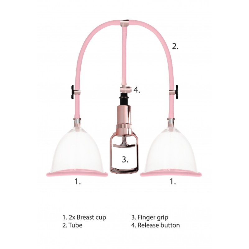 Pumped Breast Pump Set Medium - Rose Gold