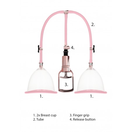 Pumped Breast Pump Set Medium - Rose Gold