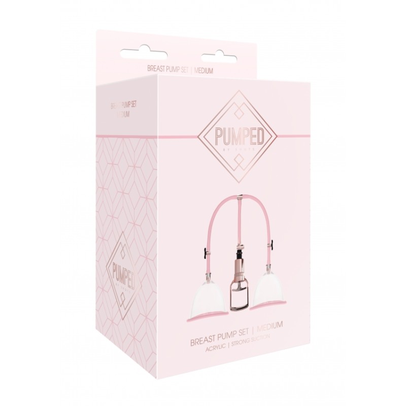 Pumped Breast Pump Set Medium - Rose Gold