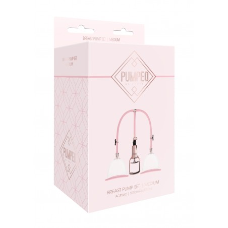 Pumped Breast Pump Set Medium - Rose Gold