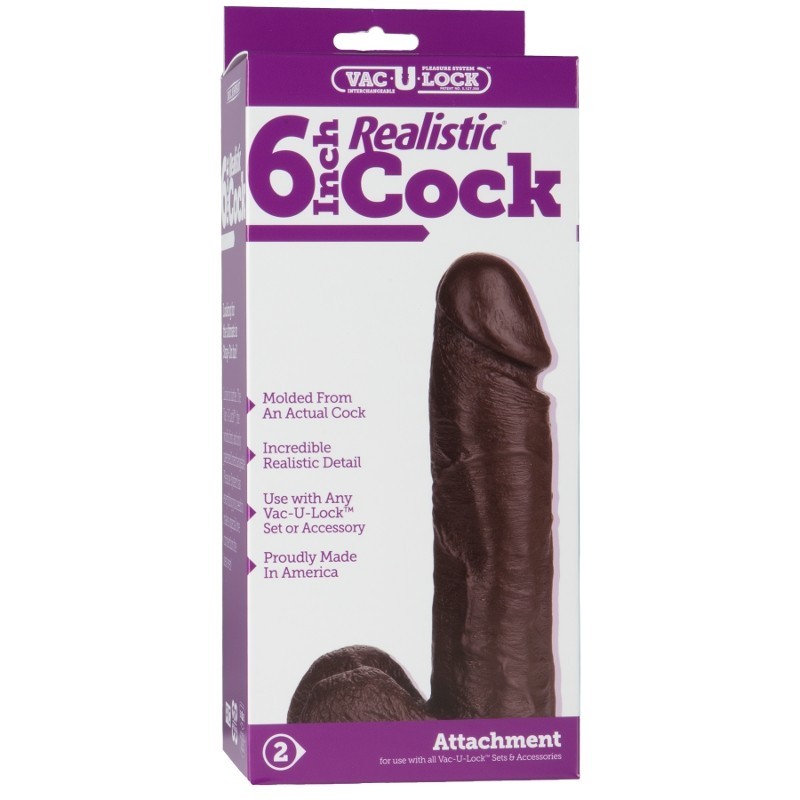 Doc Johnson - Vac-U-Lock - 15,5cm Realistic - Black