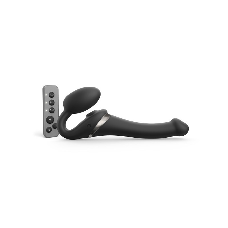 Strapless Stapon | Multi Orgasm Bendable 3 Motor | Small - Black
