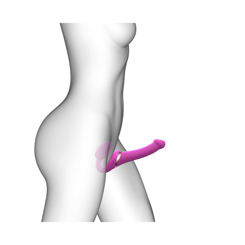 Strapless Stapon | Multi Orgasm Bendable 3 Motor | Small - Φούξια