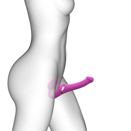 Strapless Stapon | Multi Orgasm Bendable 3 Motor | Small - Φούξια
