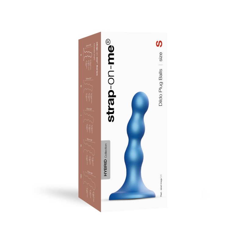 Dildo PLUG | Balls | Small - Metallic Blue