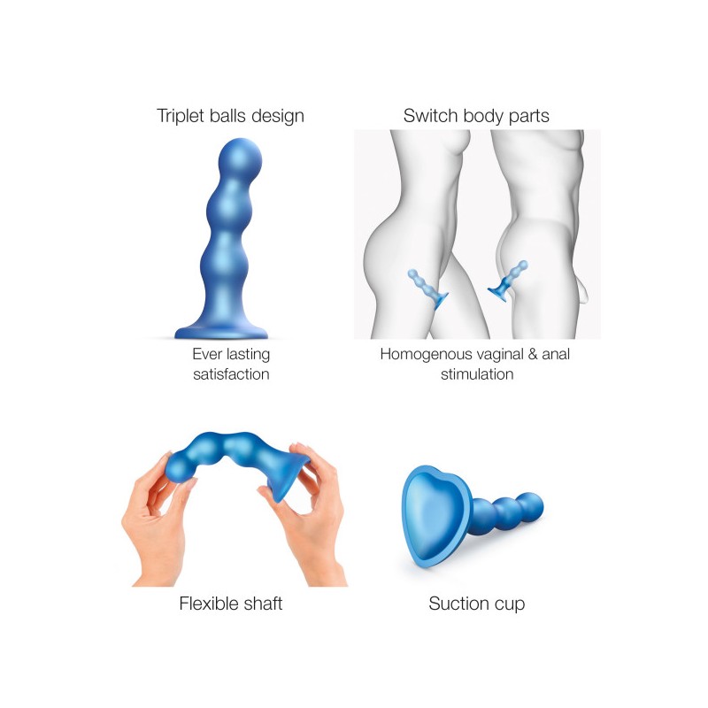 Dildo PLUG | Balls | Small - Μπλε