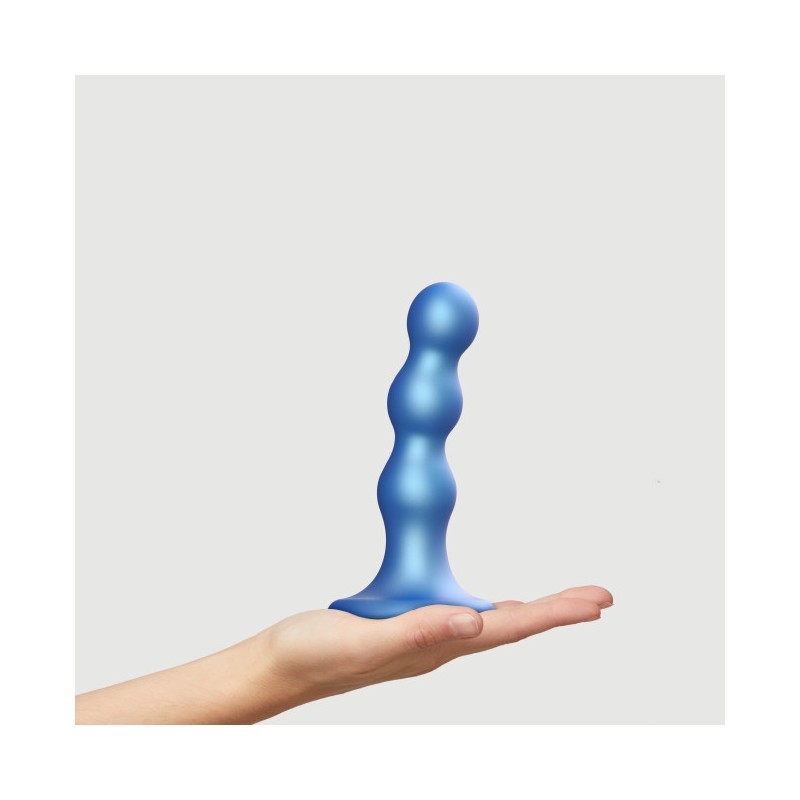 Dildo PLUG | Beads | Medium - Metallic Blue