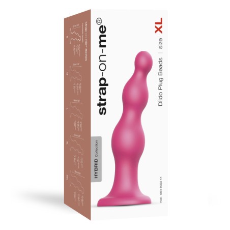 Dildo PLUG | Beads | Extra Large - Ροζ