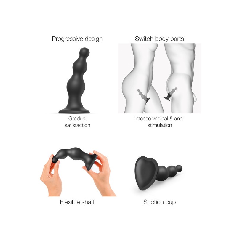 Dildo PLUG | Balls | Extra Large - Black