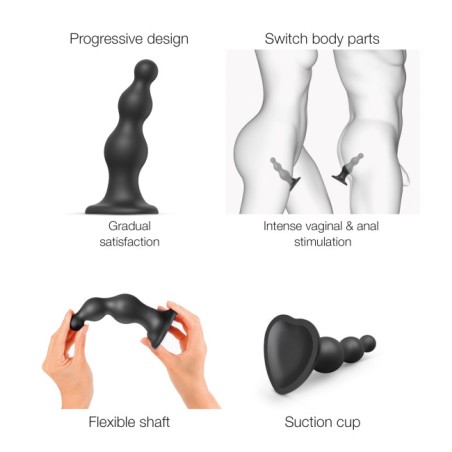 Dildo PLUG | Balls | Extra Large - Black