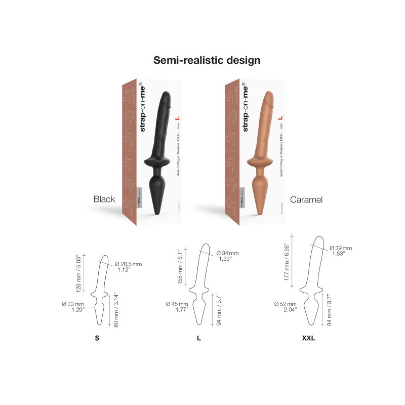 Switch PLUG-IN | Realistic Dildo & Butt plug | Large - Caramel