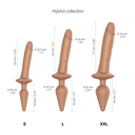 Switch PLUG-IN | Realistic Dildo & Butt plug | Large - Caramel