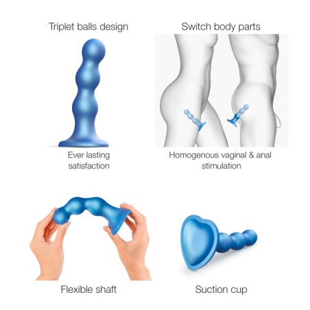 [Bulk] Dildo PLUG | Balls | Extra Extra Large - Blue