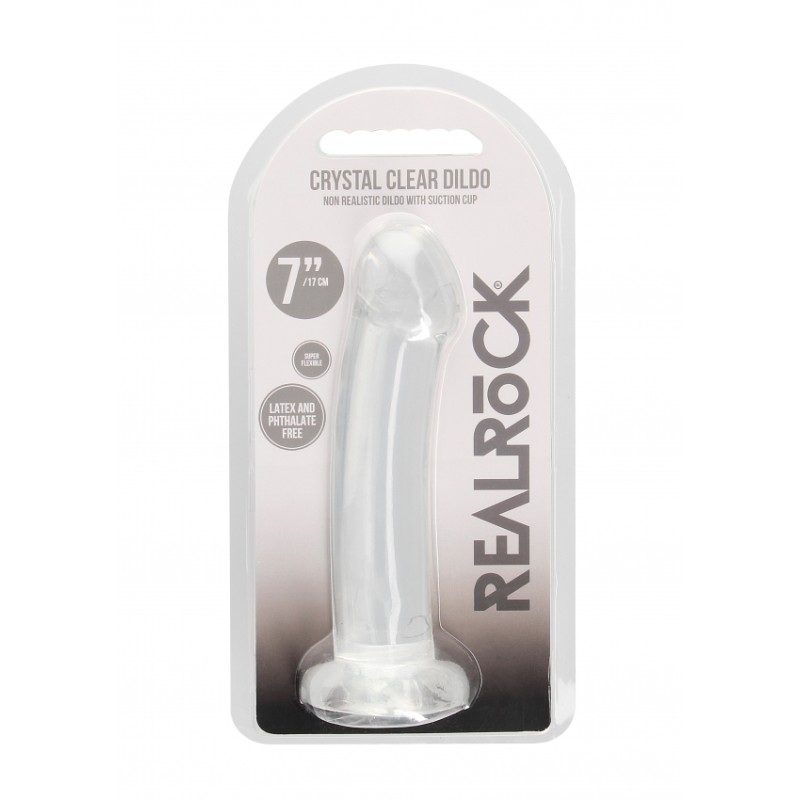 Real Rock | Non Realistic Dildo With Suction Cup 17cm | Transparent