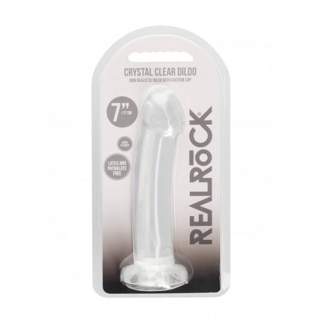 Real Rock | Non Realistic Dildo With Suction Cup 17cm | Transparent