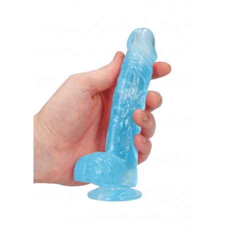 Ομοίωμα Πέους με Όρχεις | Real Rock  - Γαλάζιο | 17cm | Sex Shop Ola4U