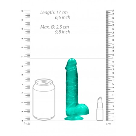 Real Rock | Realistic Dildo With Balls - Green - 17cm | Ola4U SexShop