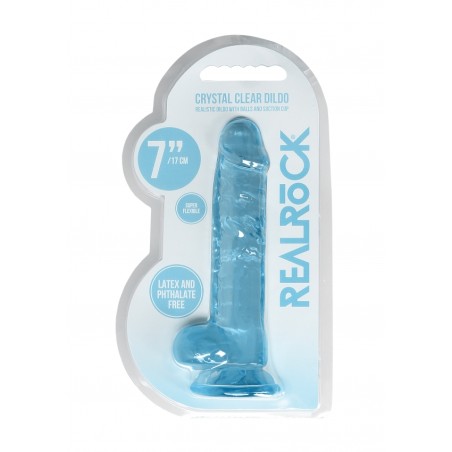 Real Rock | Realistic Dildo With Balls - Blue - 19cm | Ola4U SexShop