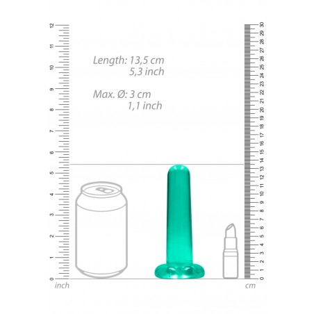 Real Rock | Non Realistic Dildo With Suction - Green - 13,5cm | Ola4U SexShop