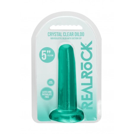 Λείο Ομοίωμα - Dildo με Βεντούζα | Real Rock  - Πράσινο | 13,5cm | Ola4U Sex Shop