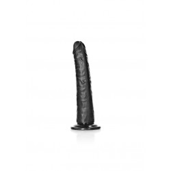 Slim Realistic Dildo with Suction Cup - Black - 20,5 cm | Ola4U SexShop