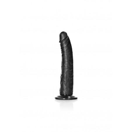 Slim Realistic Dildo with Suction Cup - Black - 20,5 cm | Ola4U SexShop