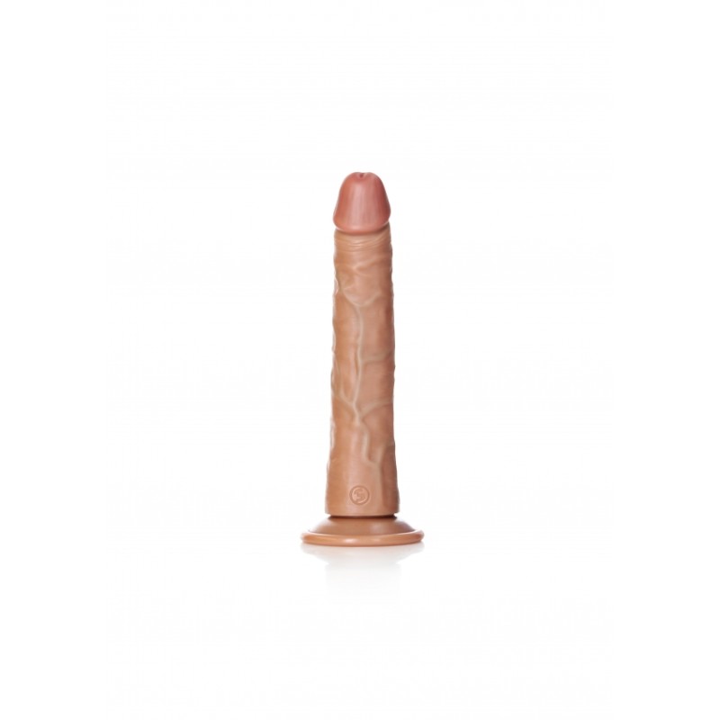 Slim Realistic Dildo with Suction Cup - Tan - 20,5cm | SexShop Ola4U