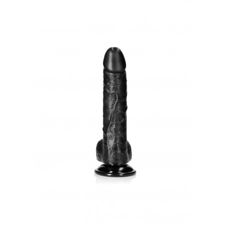 Curved Realistic Dildo Balls Suction Cup - 20,5 cm | Black | SexShop Ola4U