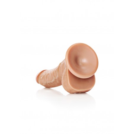 Curved Realistic Dildo Balls Suction Cup - 20,5 cm | Tan | SexShop Ola4U