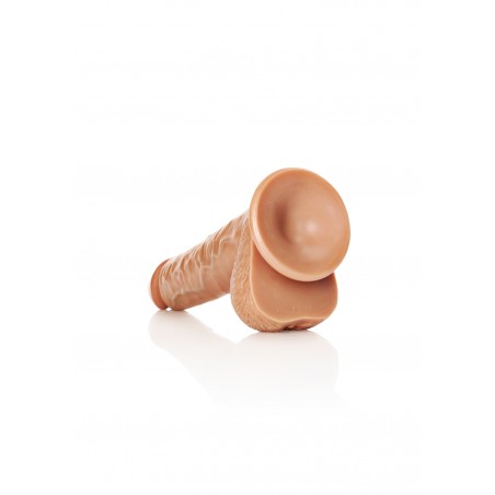 Straight Realistic Dildo Balls Suction Cup - 28 cm | Tan