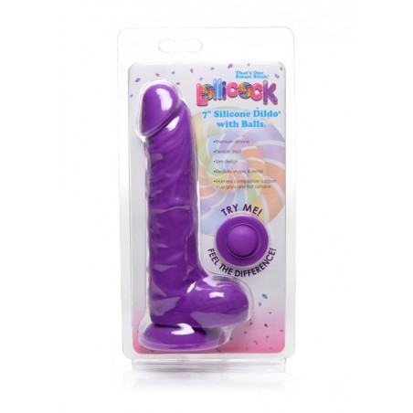 Lollicock | Silicone Dildo With Balls - 17,8cm | Purple | SexShop Ola4U