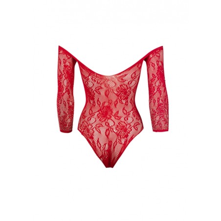 LE DÉSIR | Wonder Rhinestone Bodysuit 004 - Red