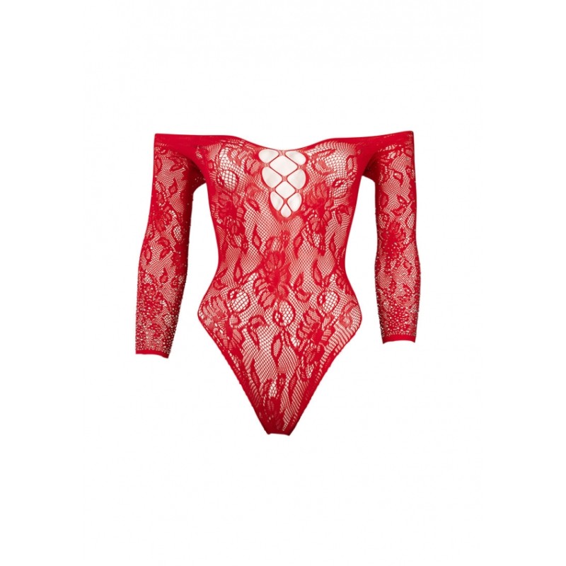 LE DÉSIR | Wonder Rhinestone Bodysuit 004 - Red