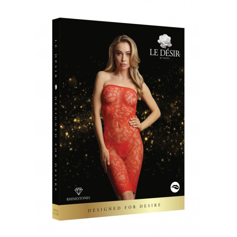 LE DÉSIR | Φόρεμα από Δαντέλα | Star Rhinestone Dress | Ola4U Sex Shop