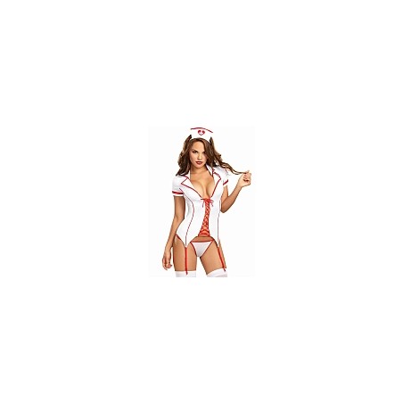 Dream girl, Sexy Nurse, Lingerie Costume, White, OLA4U Sex Shop
